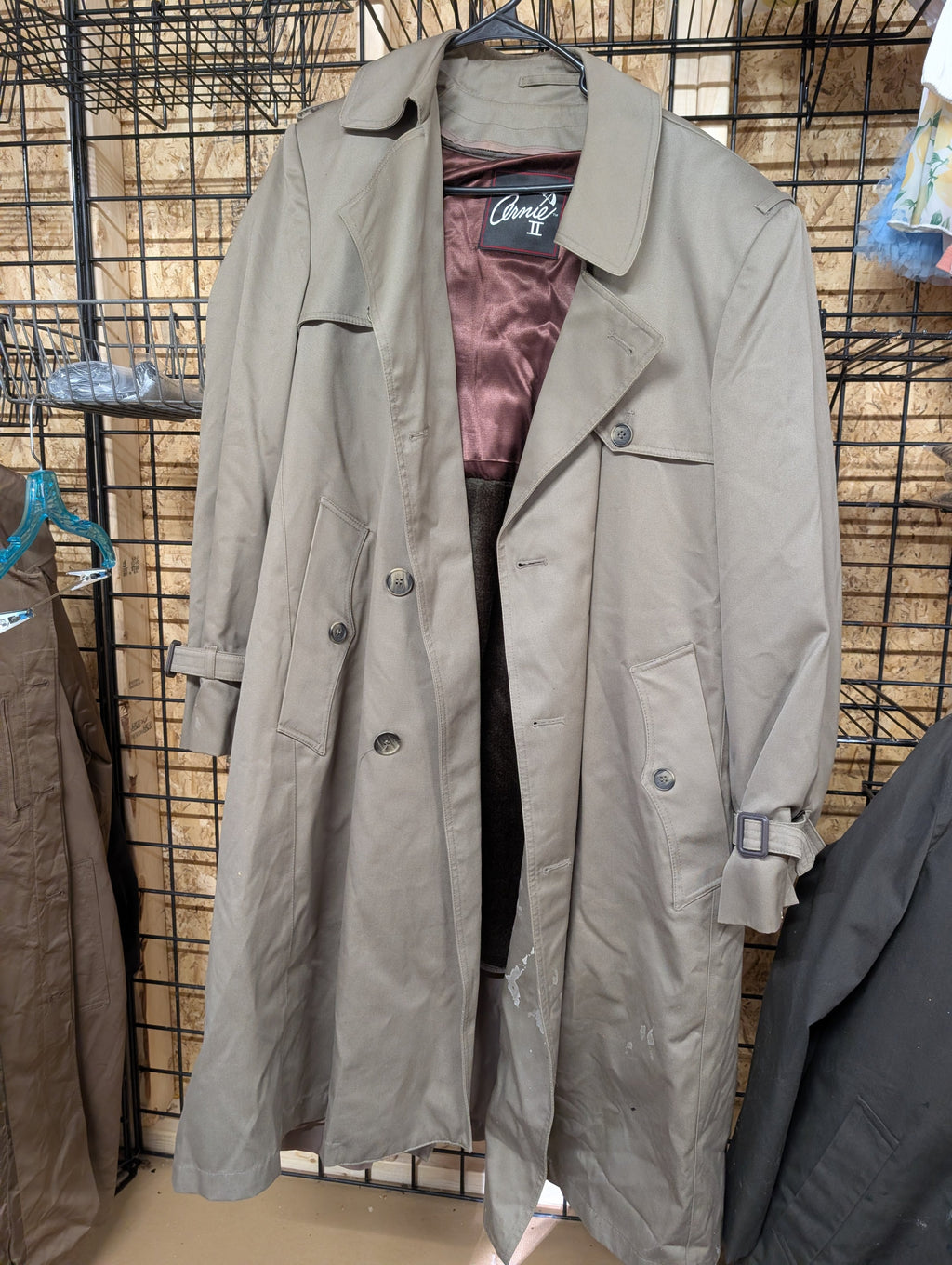 Cornie II Men's Trench Coat Size 40 Reg - Image 1