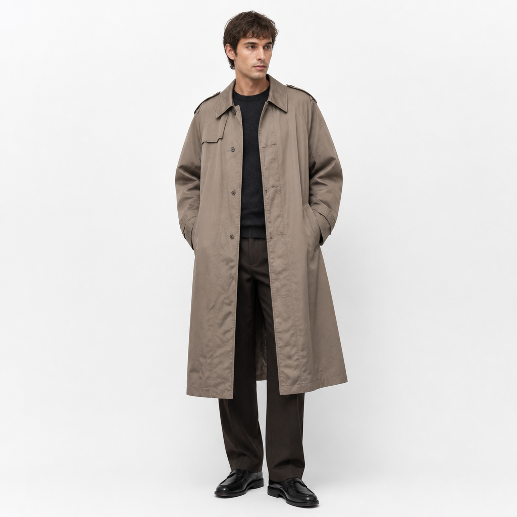 London Fog Men's Trench Coat 42S Khaki - Image 1