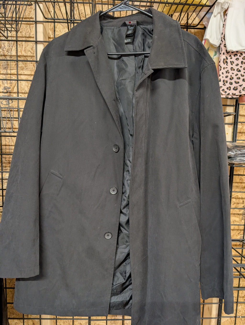 H&M Men's Black Overcoat Size L - Image 1
