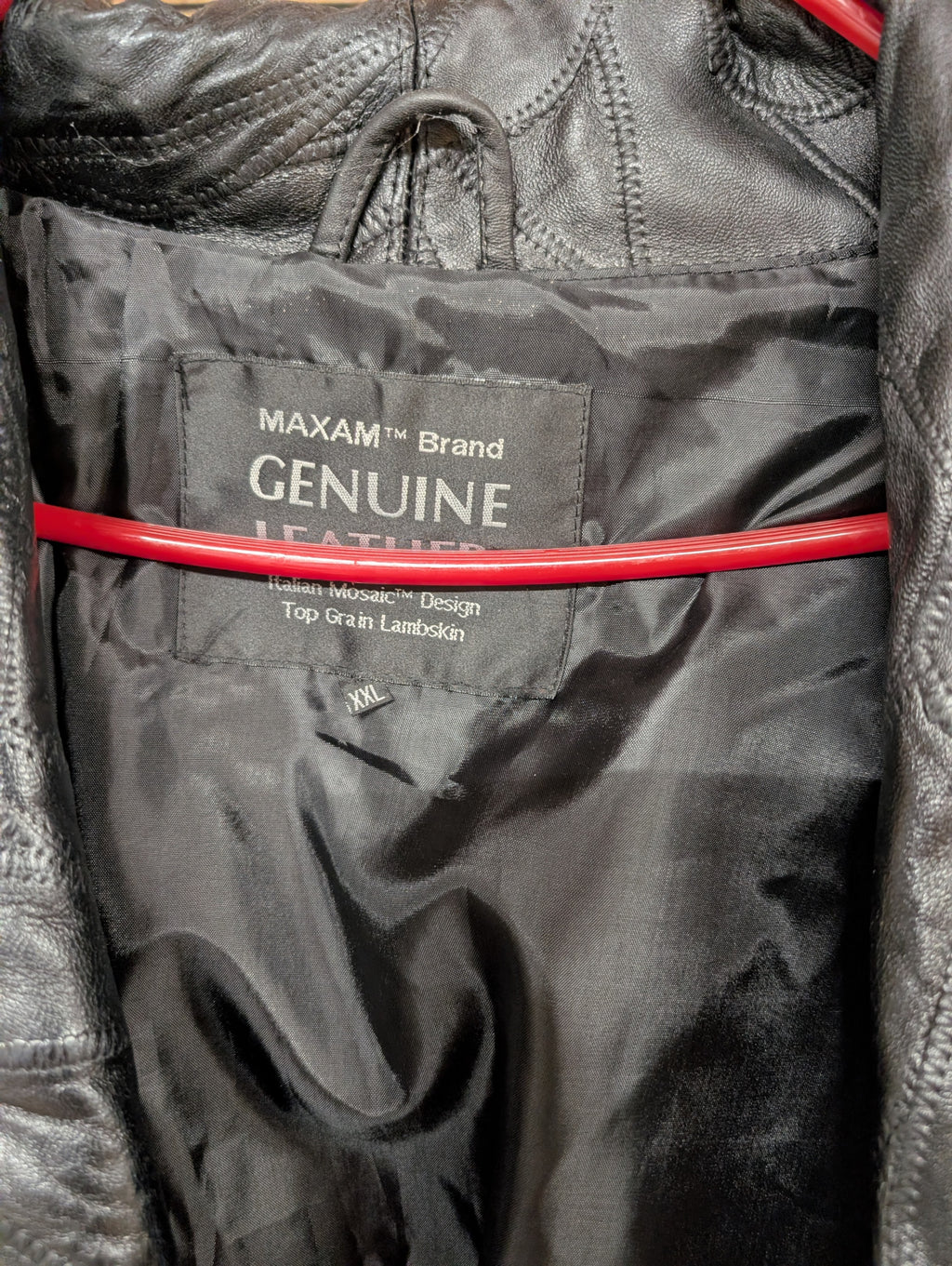Maxam Genuine Leather Coat XXL Italian Mosaic Design - Image 4