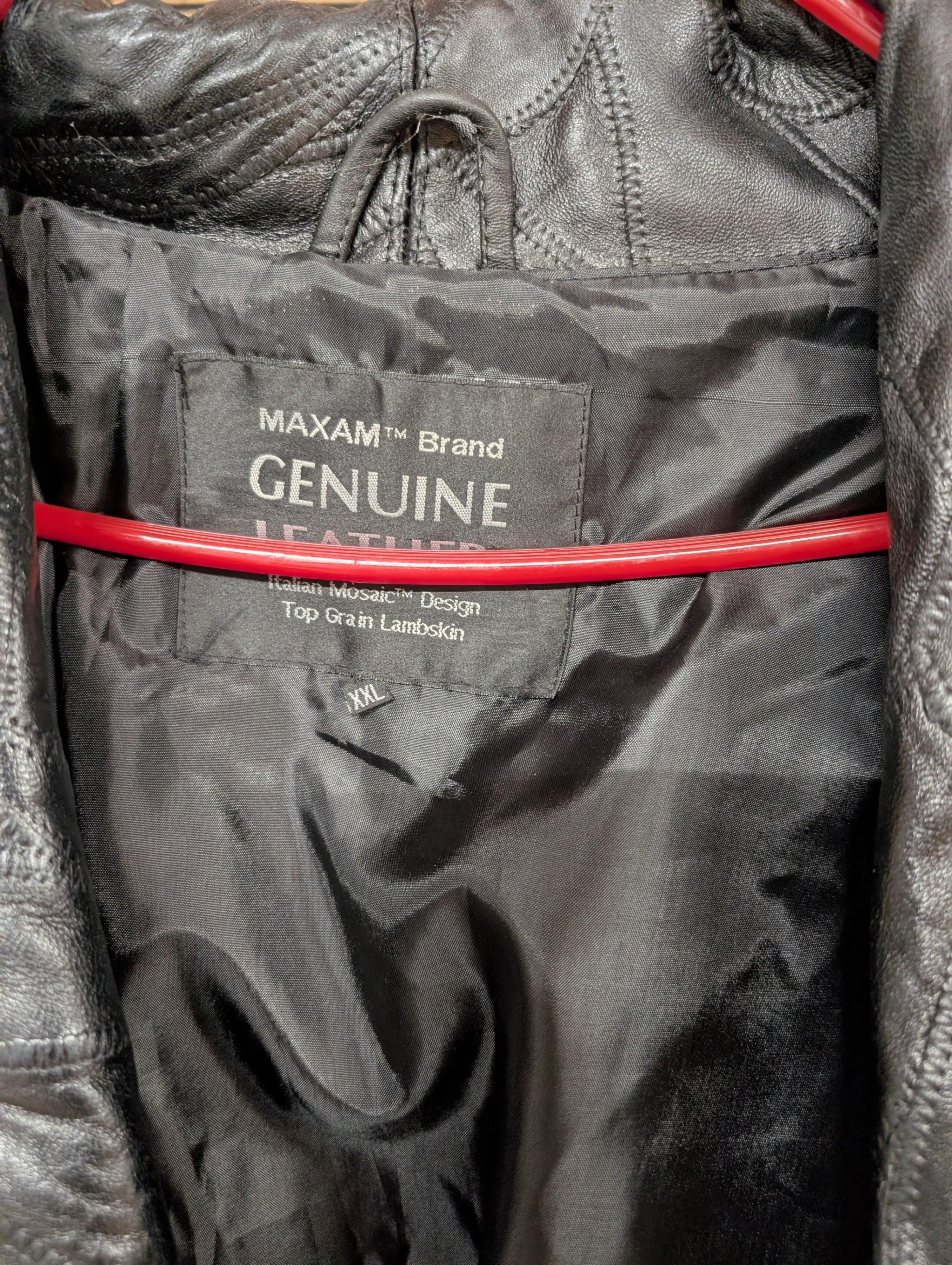 Maxam Genuine Leather Coat XXL Italian Mosaic Design - Image 4