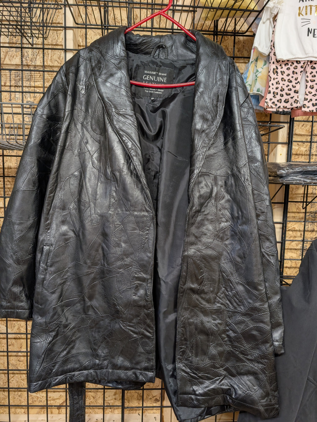 Maxam Genuine Leather Coat XXL Italian Mosaic Design - Image 2