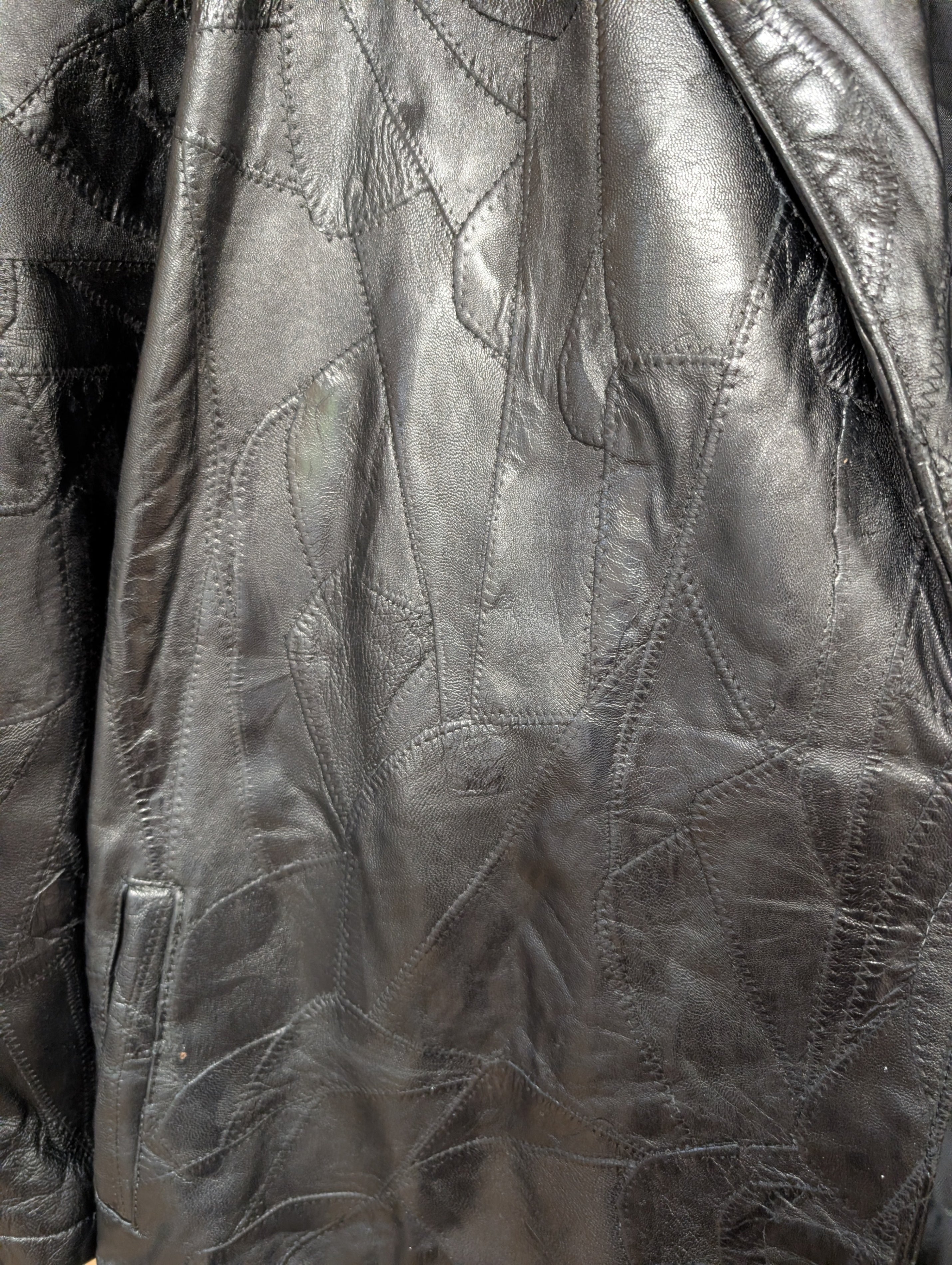 Maxam Genuine Leather Coat XXL Italian Mosaic Design - Image 6
