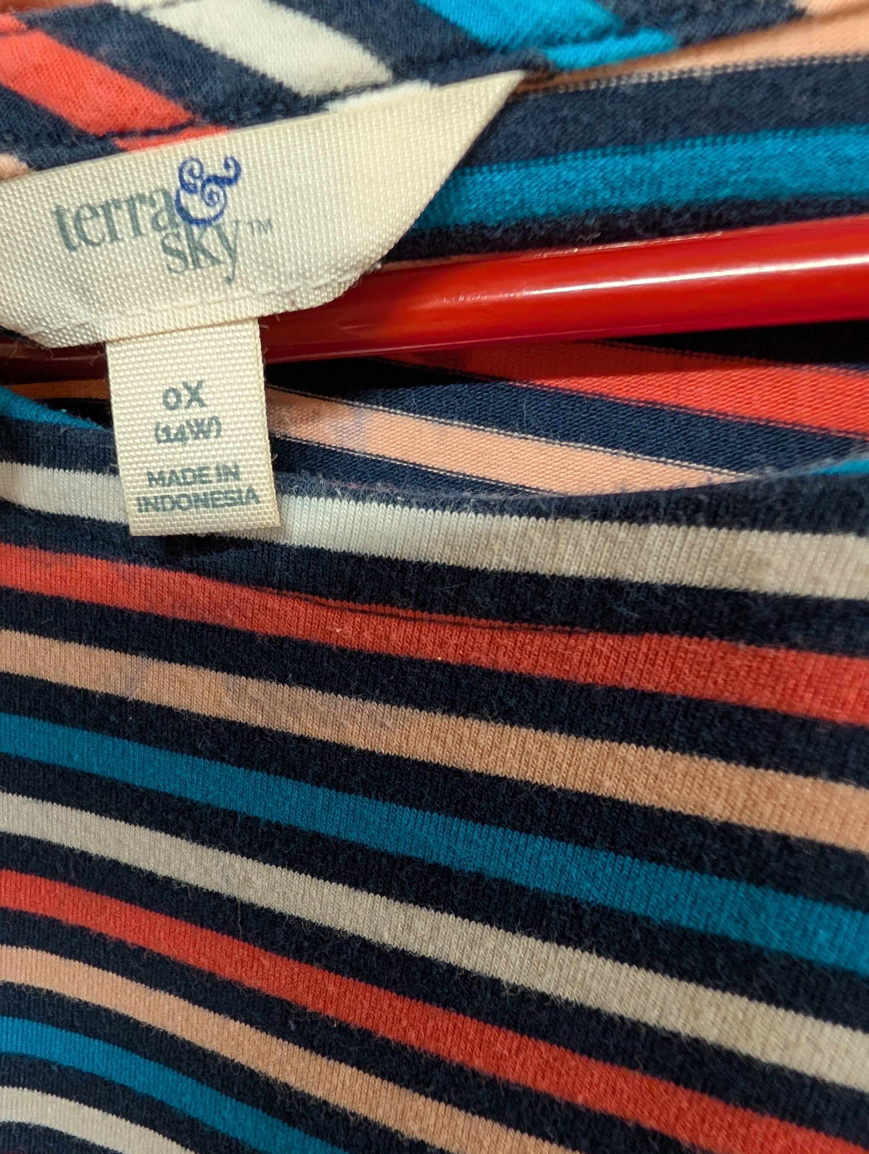 Terra & Sky Striped T-Shirt Dress OX - Image 2