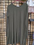 Zenana Olive Green Long Sleeve Dress XL - Image 1