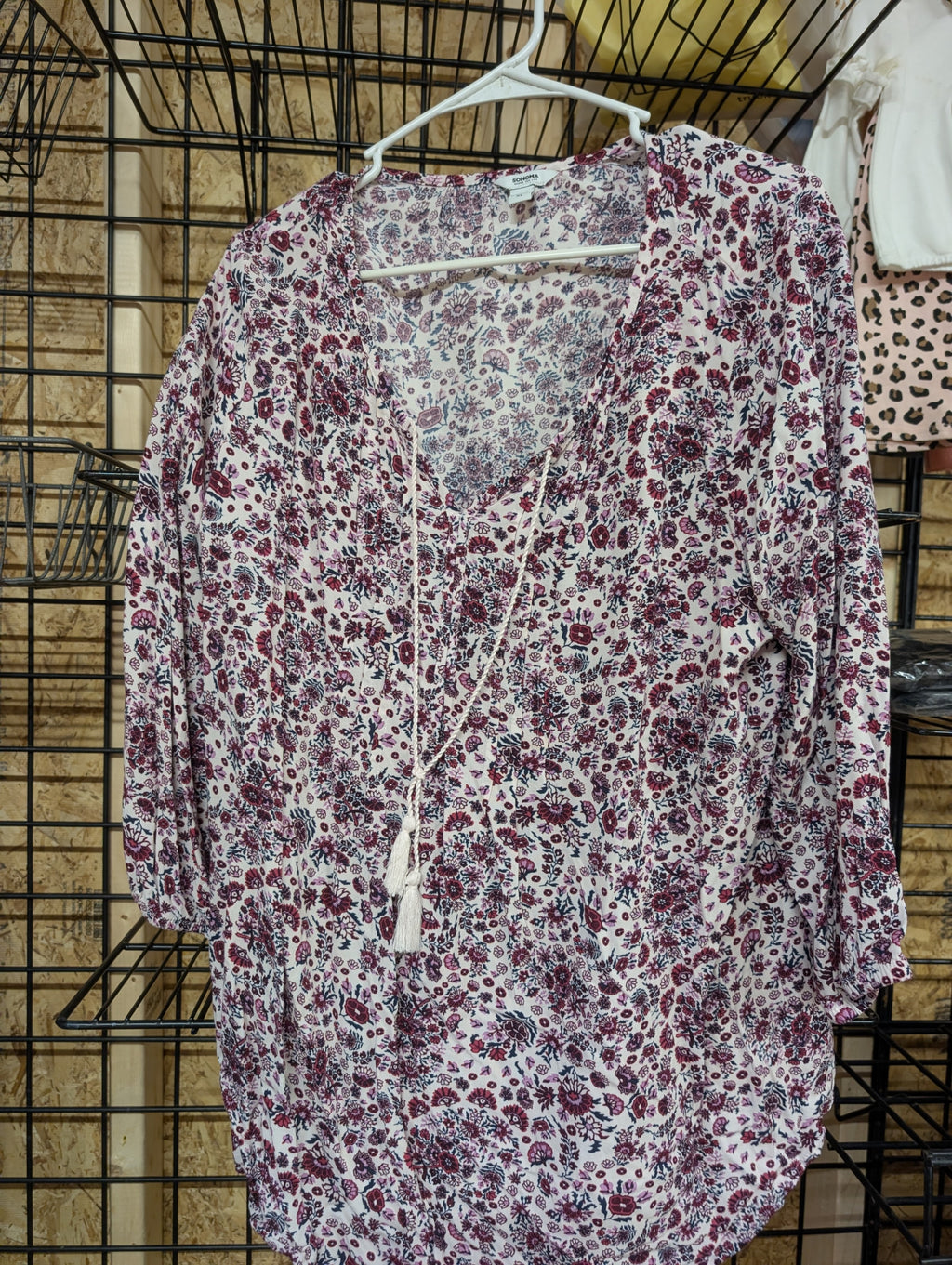 Sonoma Floral Print Blouse XL - Image 2