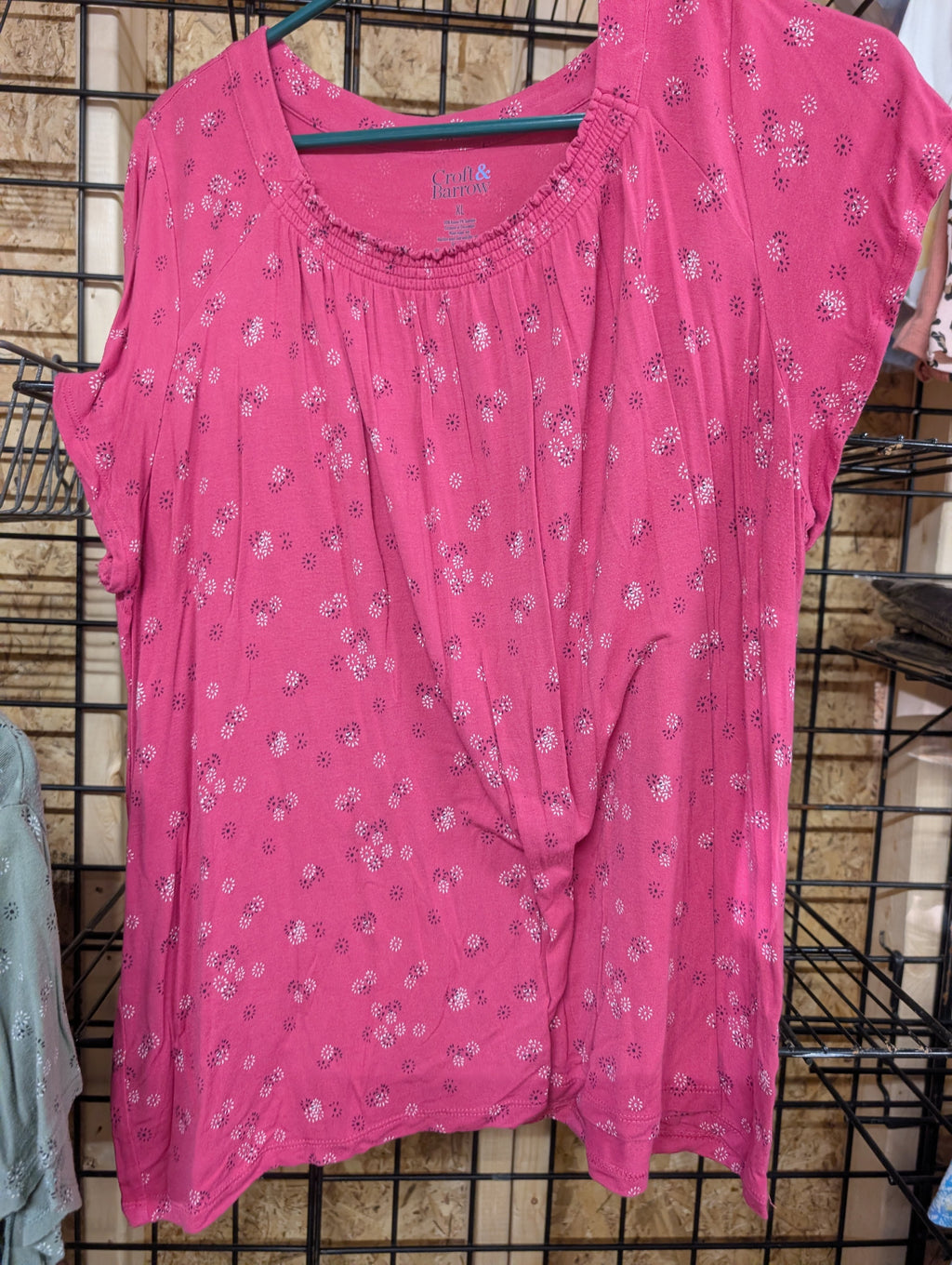 Croft & Barrow Pink Floral Top XL - Image 1