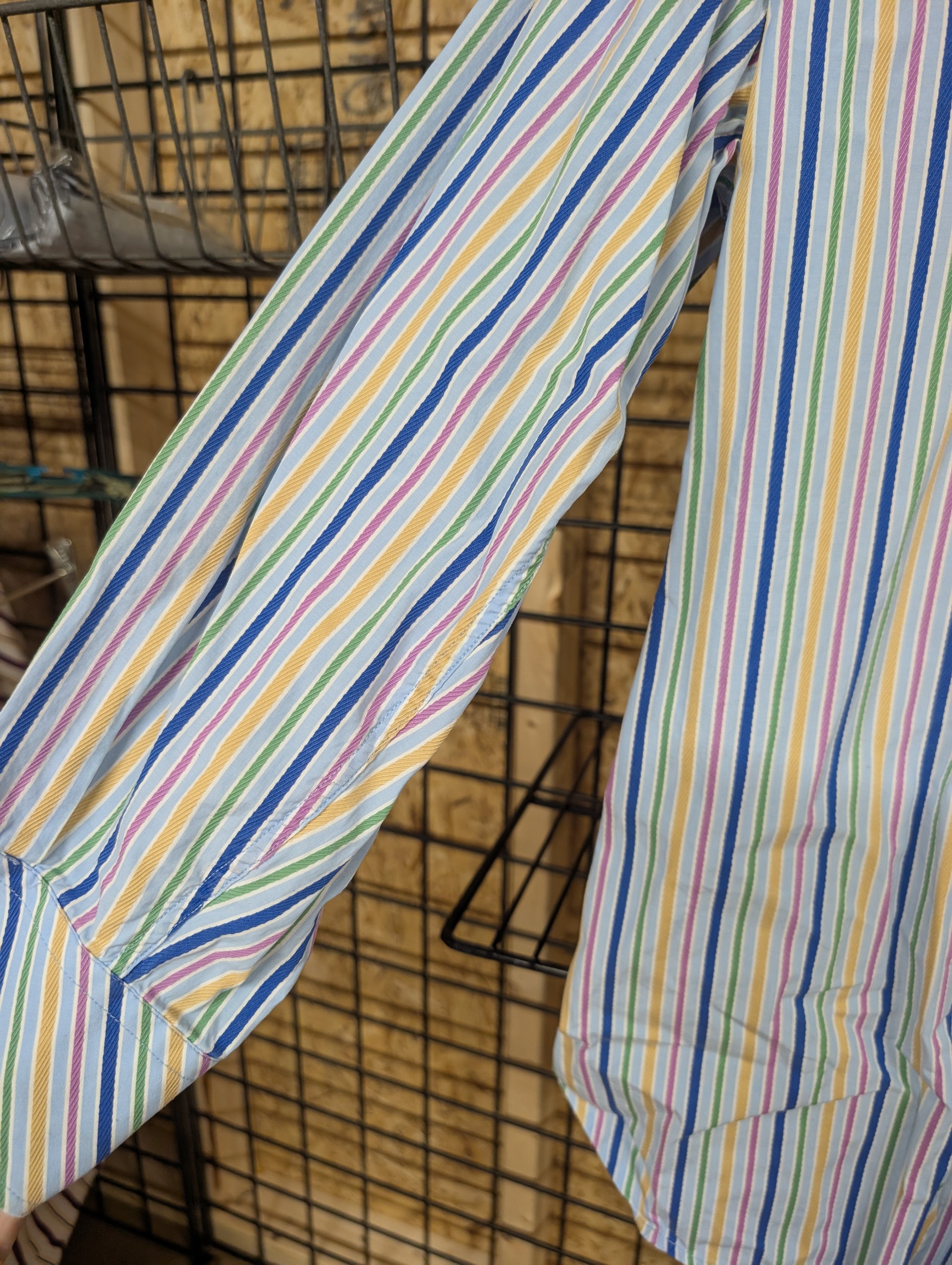 Tommy Hilfiger Multicolor Striped Button-Up Shirt Size M - Image 2