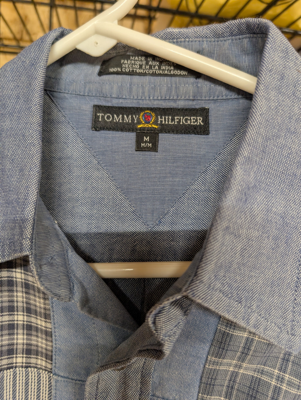 Tommy Hilfiger Patchwork Denim Shirt Medium - Image 3