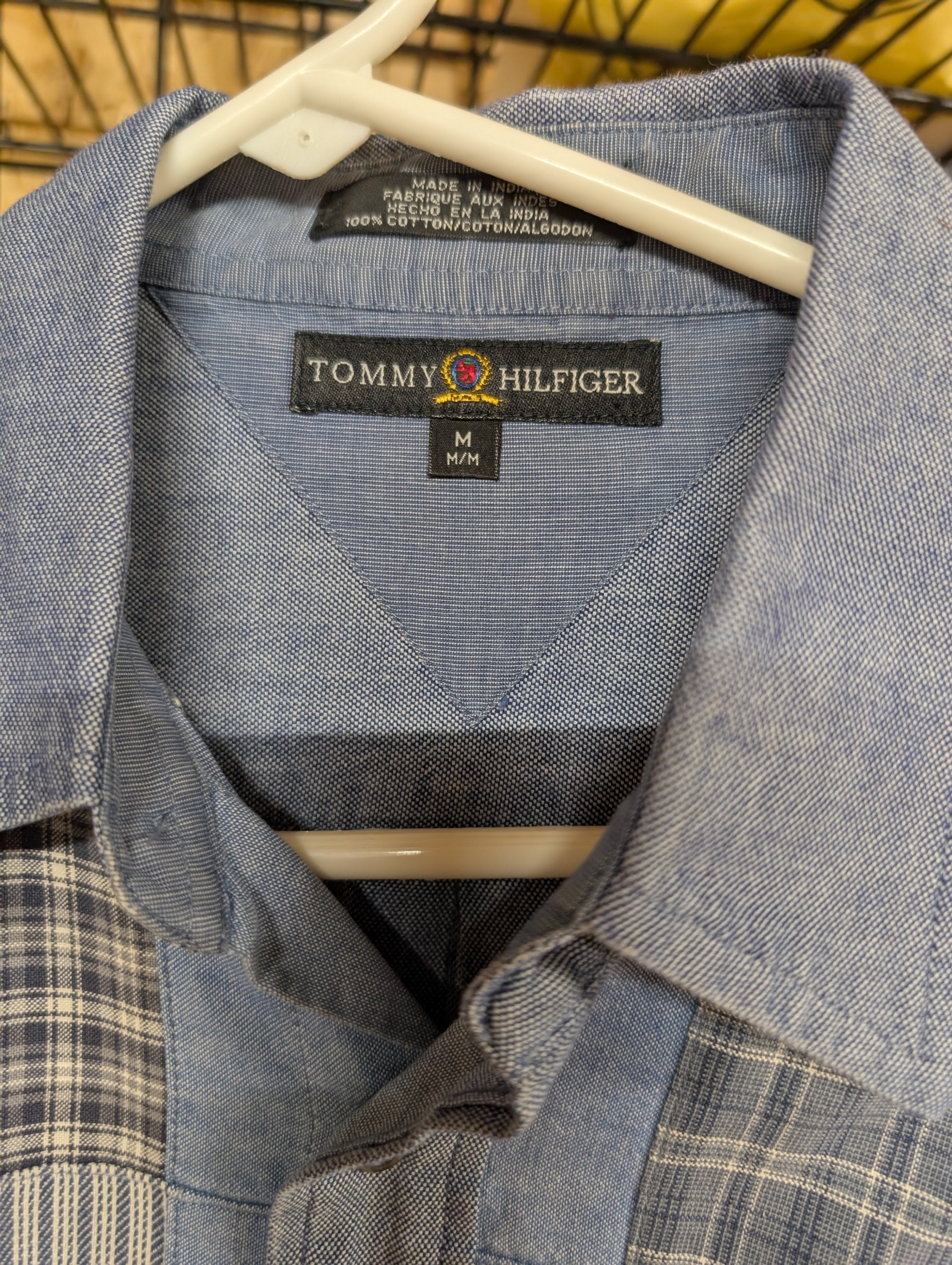 Tommy Hilfiger Patchwork Denim Shirt Medium - Image 3