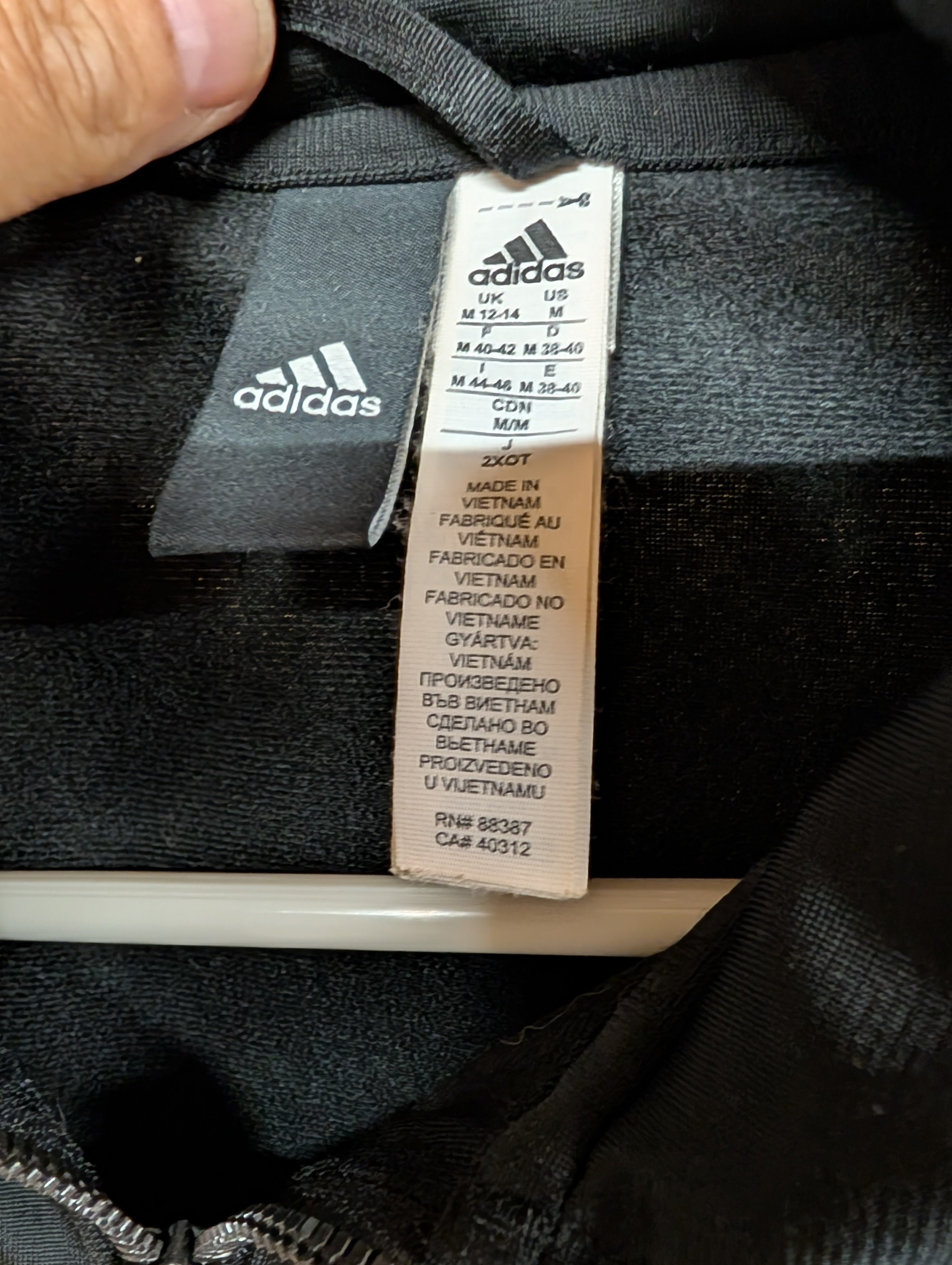 Adidas Men's Black Track Jacket Size M - Image 3