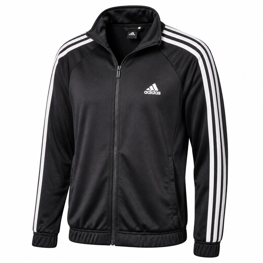 Adidas Men's Black Track Jacket Size M - Image 1