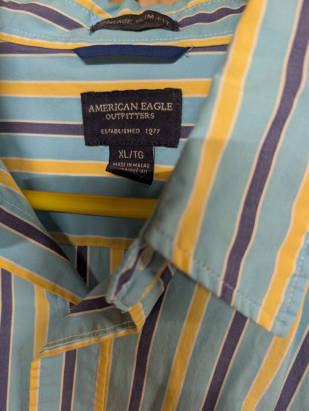American Eagle Striped Button-Up Shirt XL - Image 3