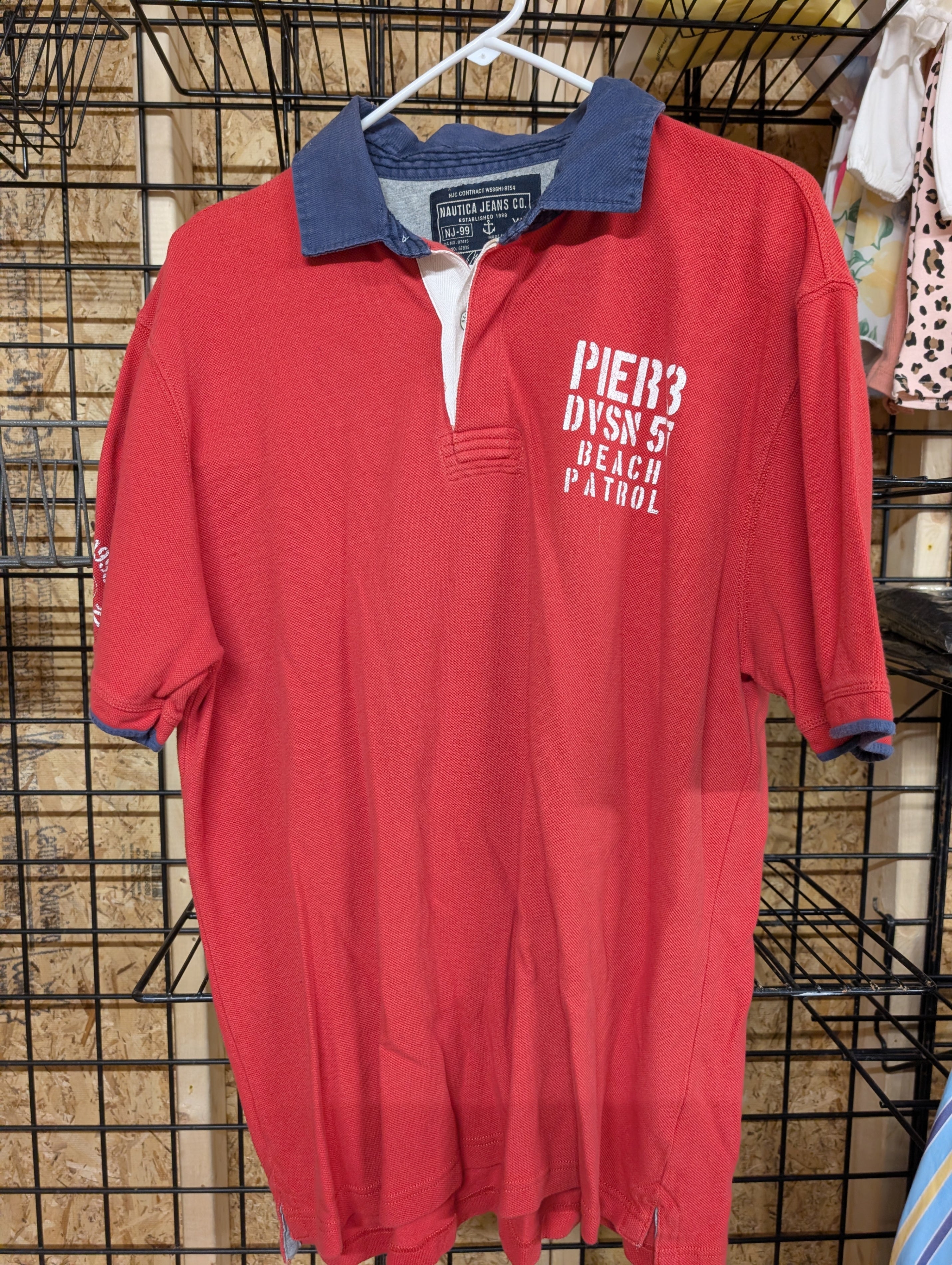 Nautica Jeans Co. Red Polo Shirt XL 100% Cotton - Image 1