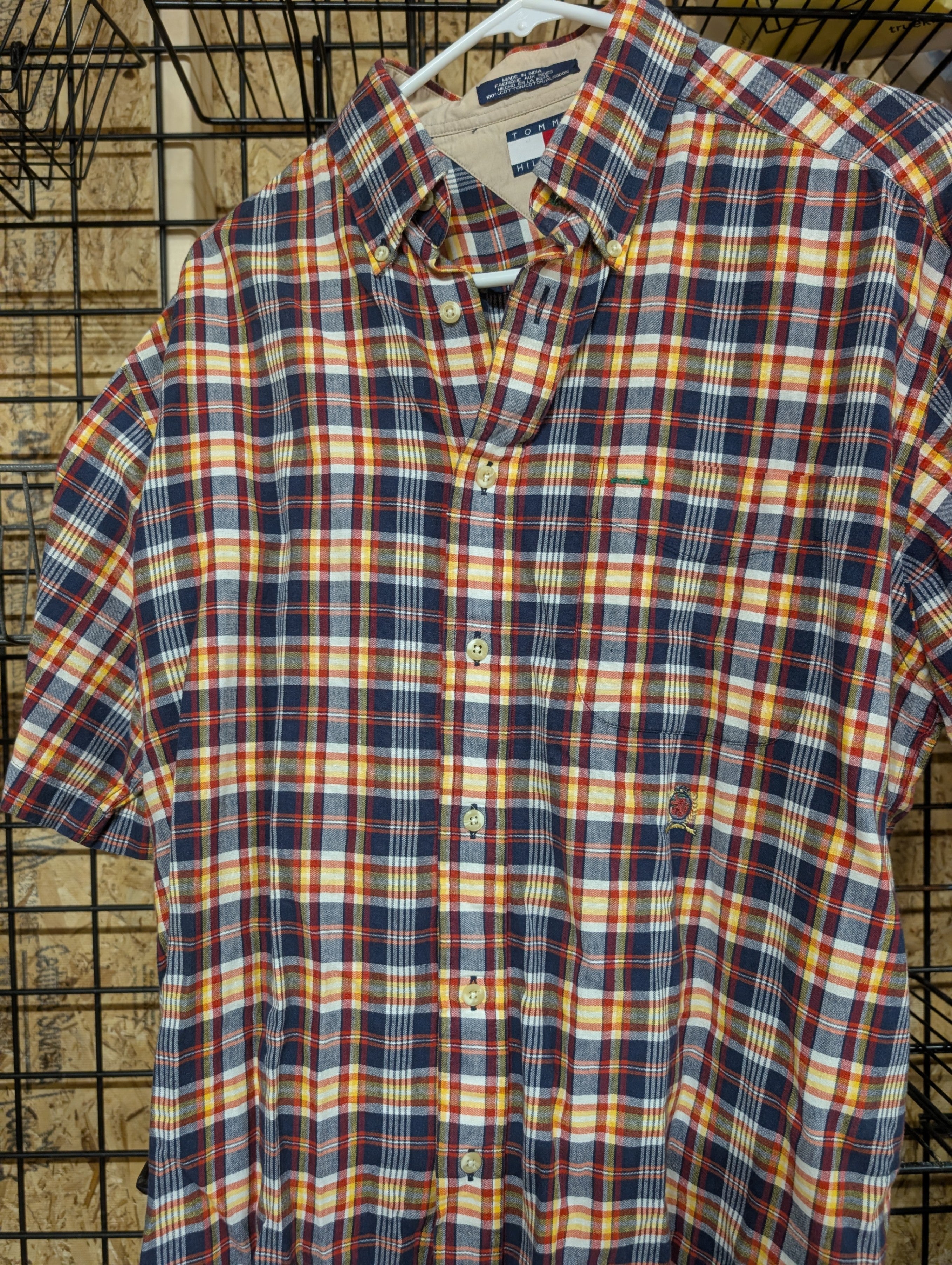 Tommy Hilfiger Men's Plaid Short Sleeve Shirt M - Image 1
