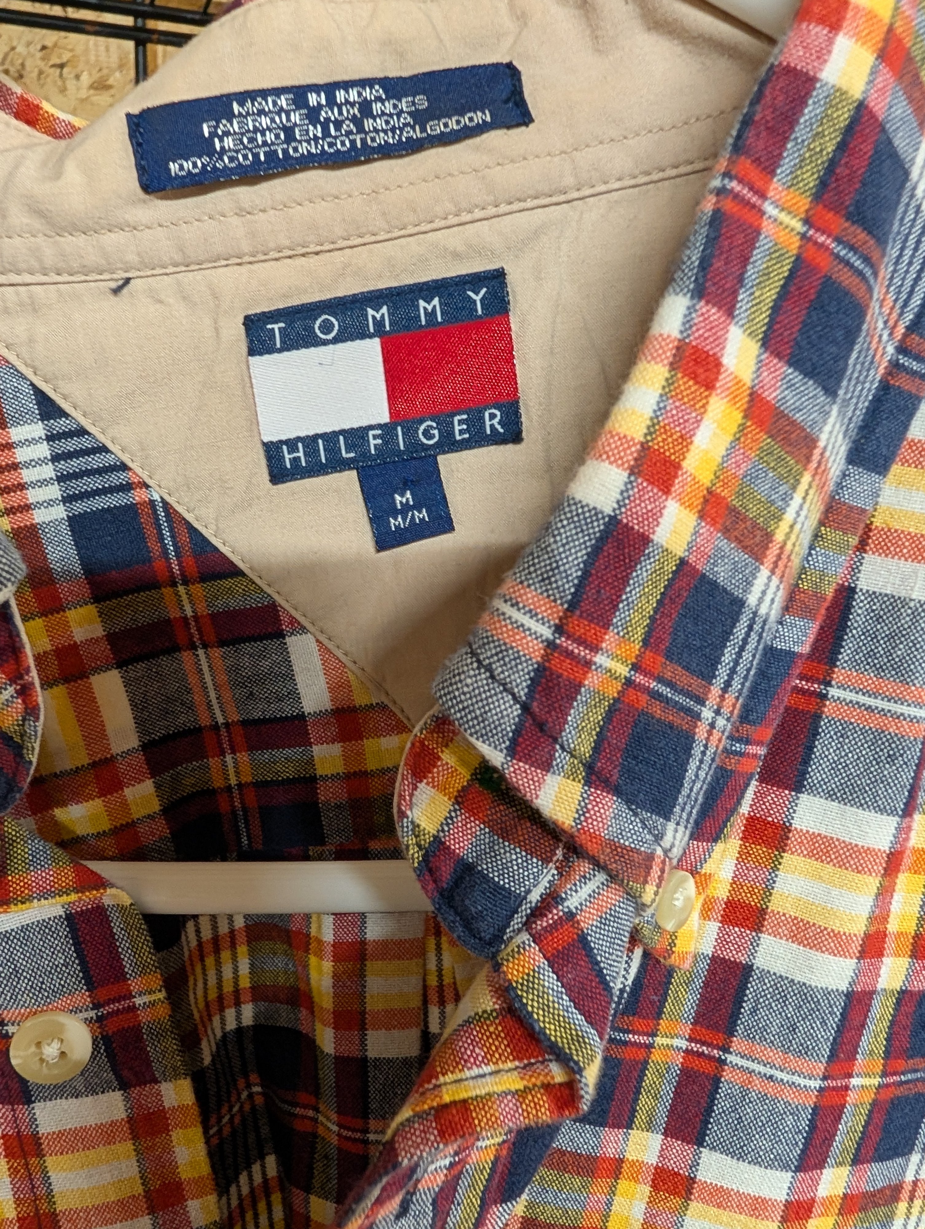 Tommy Hilfiger Men's Plaid Short Sleeve Shirt M - Image 2