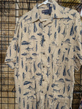 Faded Glory Men's Fish Print Shirt Medium - Image 1