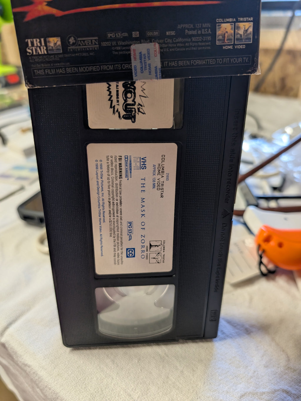 The Mask of Zorro VHS 1998 TriStar - Image 3