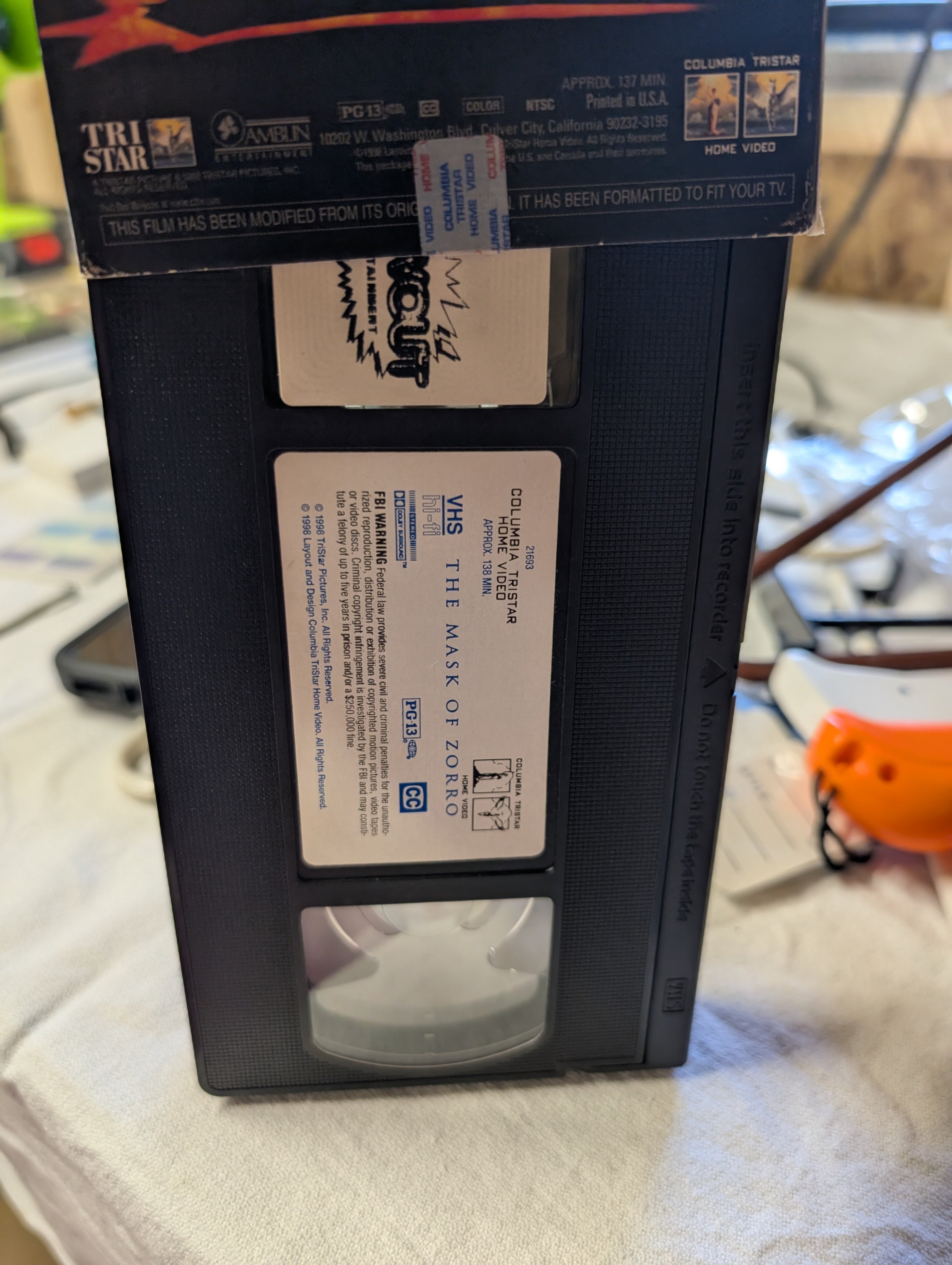 The Mask of Zorro VHS 1998 TriStar - Image 3
