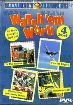 VHS Watch'em Work Wheels, Wings, And Moving Things And Kidstruction - Image 1