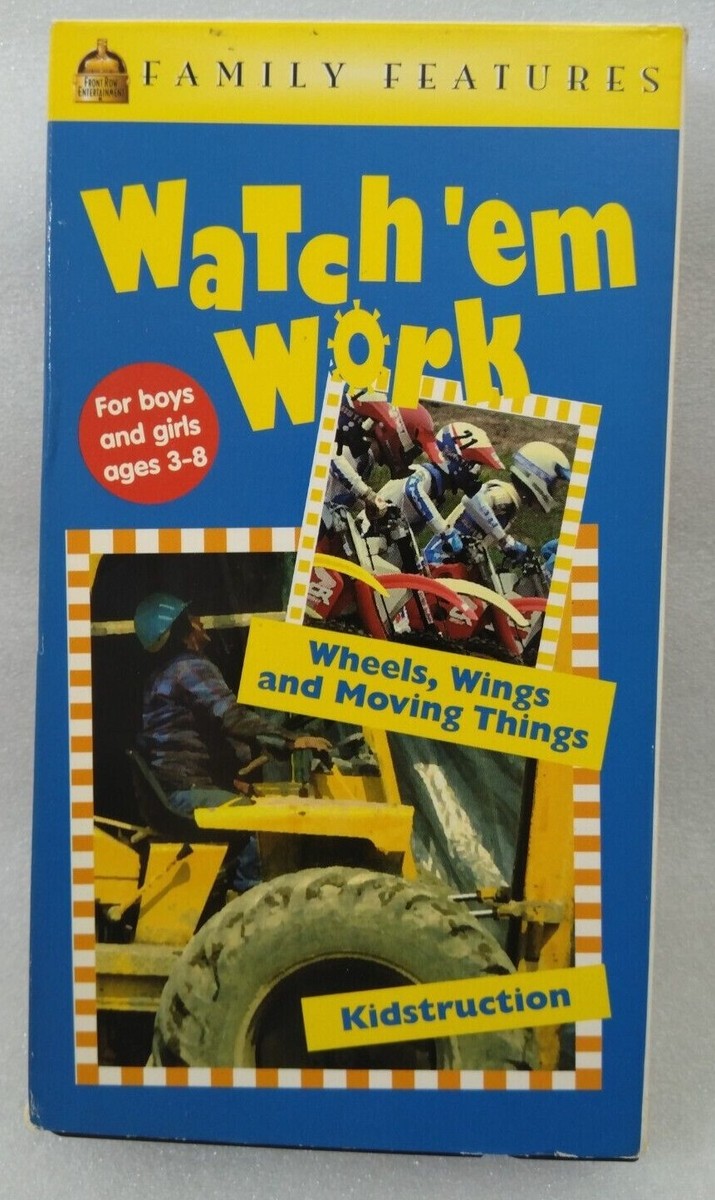 VHS Watch'em Work Wheels, Wings, And Moving Things And Kidstruction - Image 4