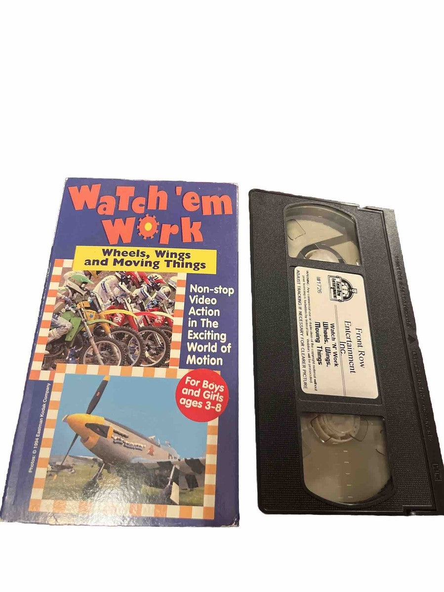 VHS Watch'em Work Wheels, Wings, And Moving Things And Kidstruction - Image 3