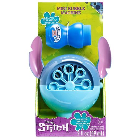 Disney Stitch Mini Bubble Machine - Fun Bubble Blower with Solution, Ages 3+ - Image 6