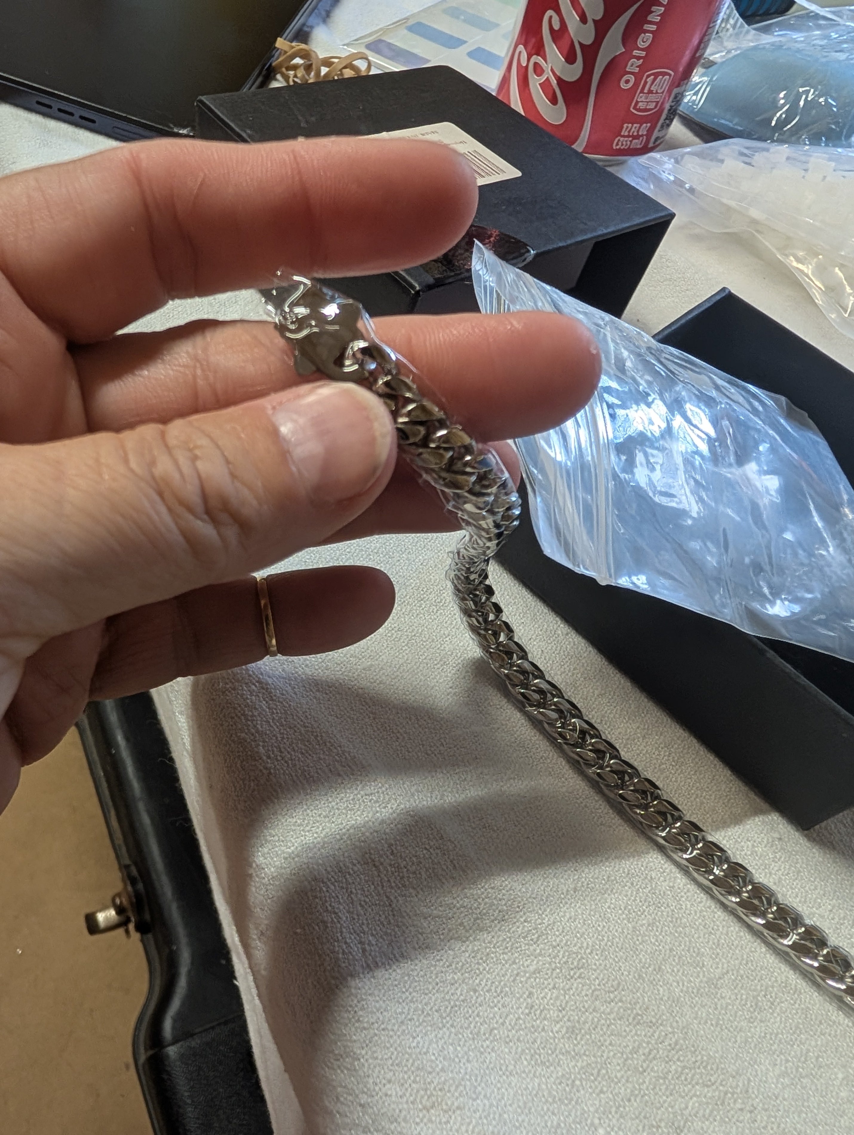 Sterling Silver Chain Bracelet with Box - Image 3