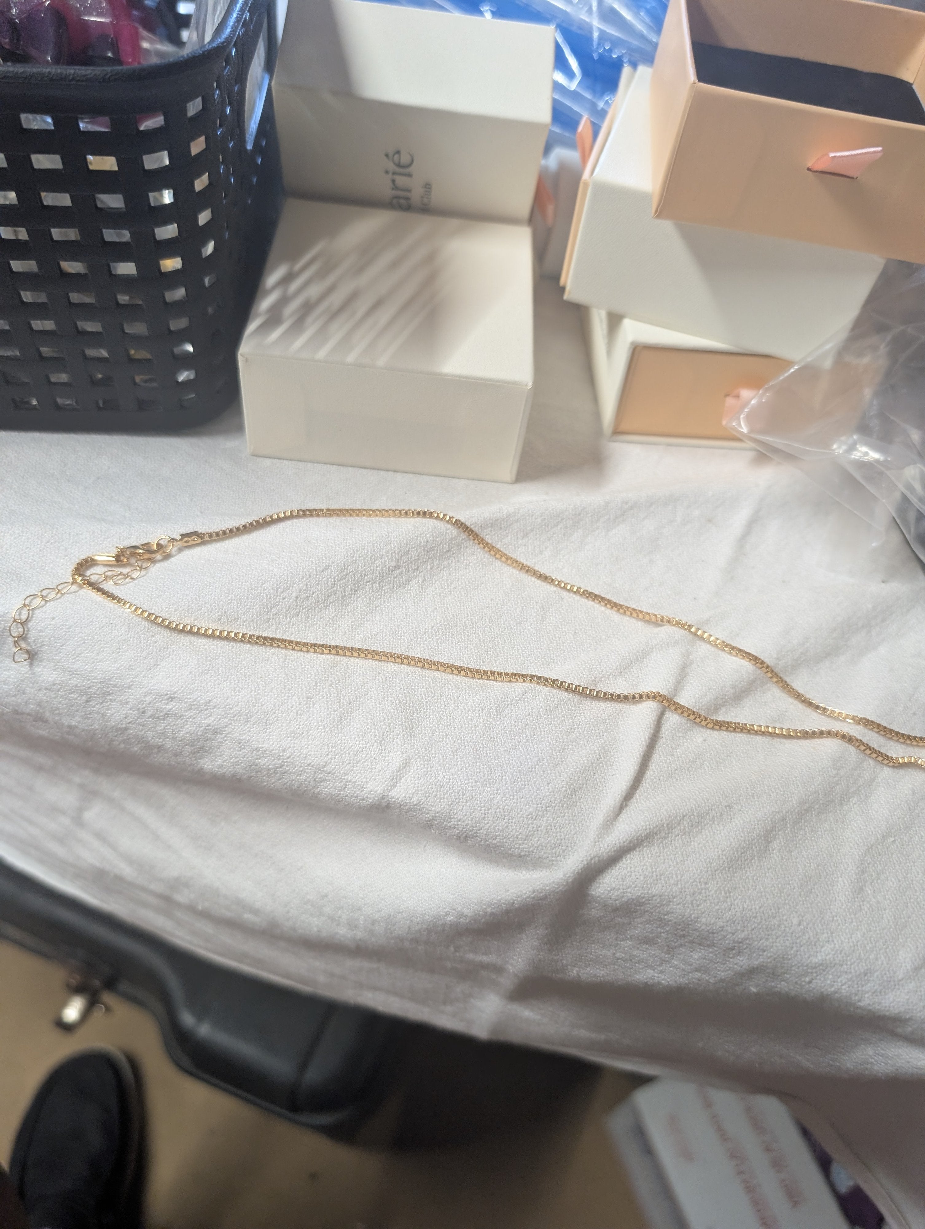 Solarié Pearl Pendant Necklace Gold Chain - Image 3