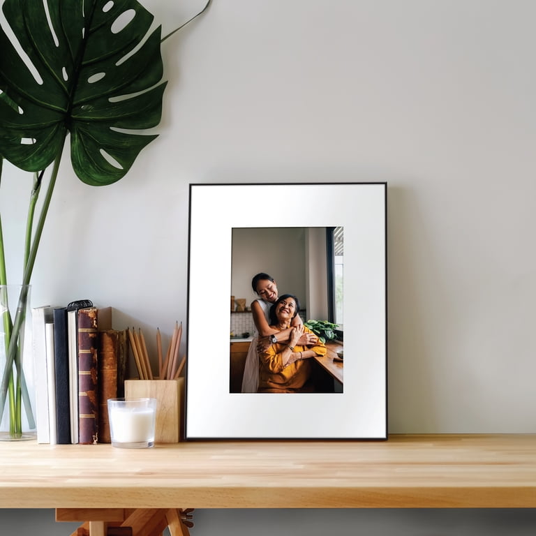 Mainstays 8x10 Matted to 5x7 Front Loading Picture Frame  Black - Image 5