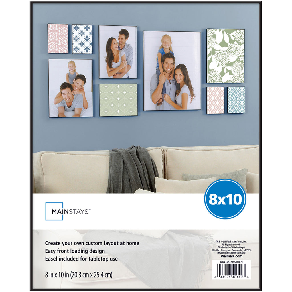 Mainstays 8x10 Front Loading Picture Frame  Black - Image 1