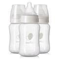 Evenflo 3pk Balance Wide-Neck Anti-Colic Baby Bottles - 9oz: BPA-Free, Silicone Nipple, Level 1 - Slow Flow - Image 1