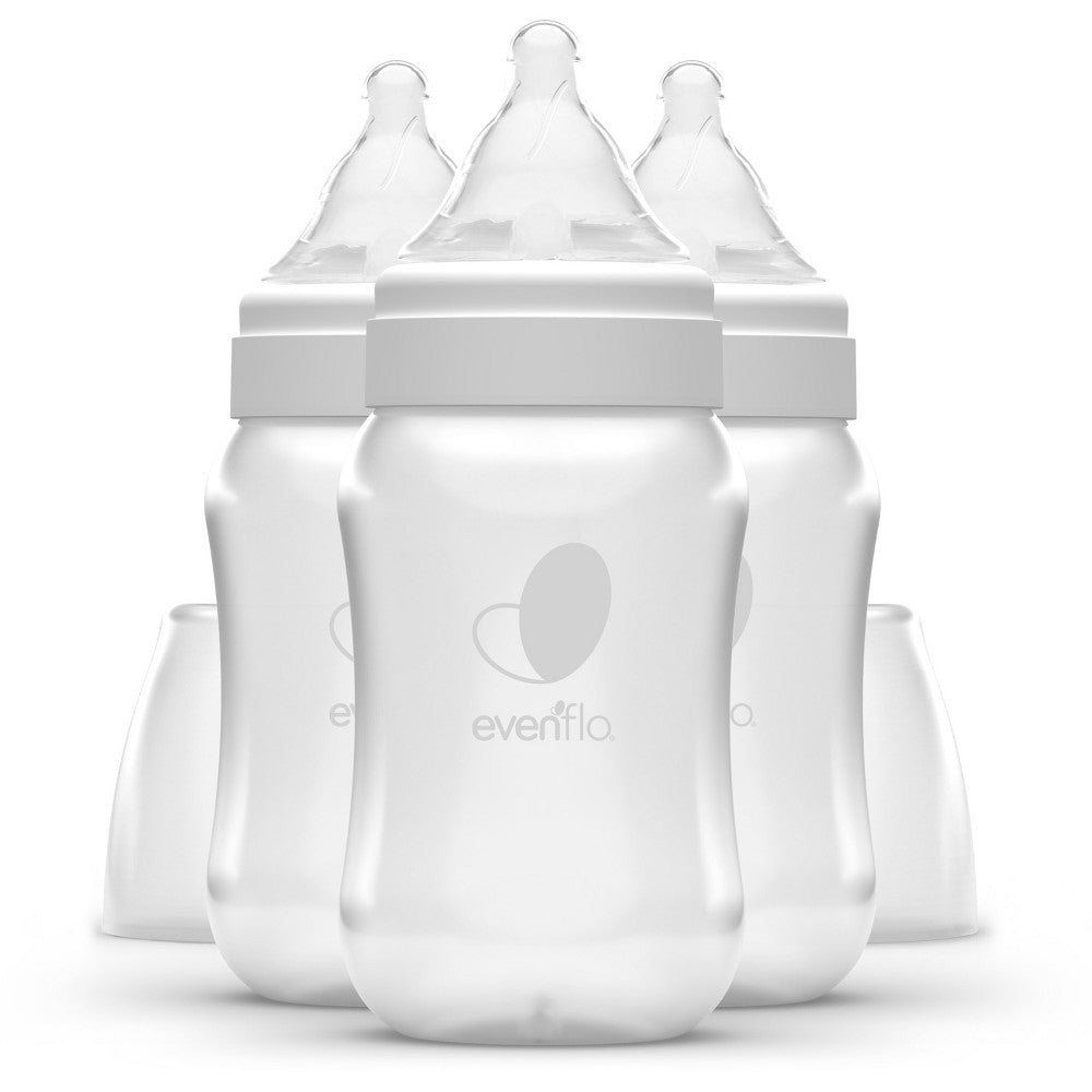 Evenflo 3pk Balance Wide-Neck Anti-Colic Baby Bottles - 9oz: BPA-Free, Silicone Nipple, Level 1 - Slow Flow - Image 2