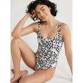 No Boundaries Juniors’ Multi-Strap One-Piece Swimsuit  Sizes 7-9 - Image 1