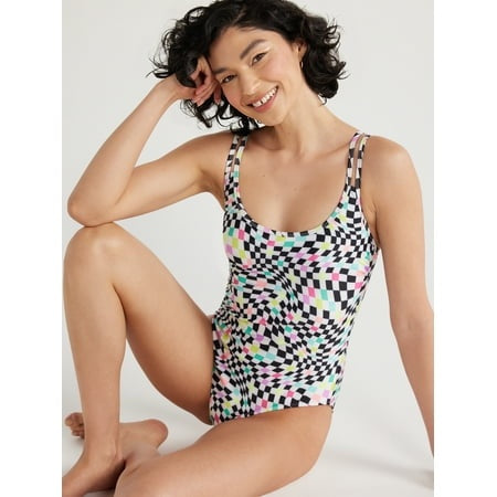 No Boundaries Juniors’ Multi-Strap One-Piece Swimsuit  Sizes 7-9 - Image 1