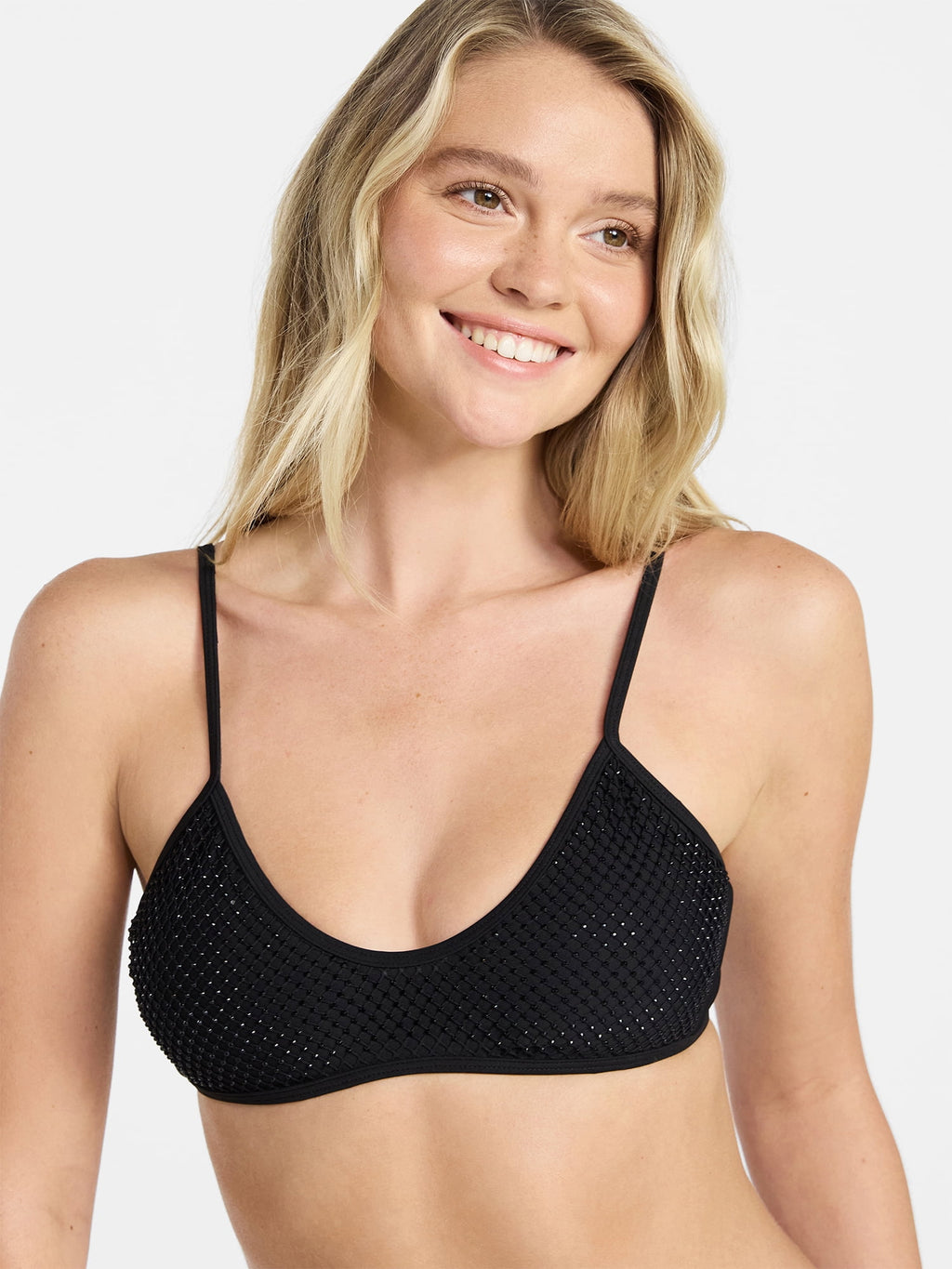 No Boundaries Juniors’ Holographic Dot Bralette Bikini Top  Size 15/17 - Image 8