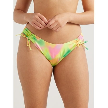 No Boundaries Juniors’ Rainbow Tie Dye Bikini Swim Bottoms  Size (11-13) - Image 1