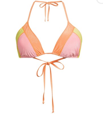 No Boundaries Juniors Lurex Triangle Bikini Top  Size (11-13) - Image 3