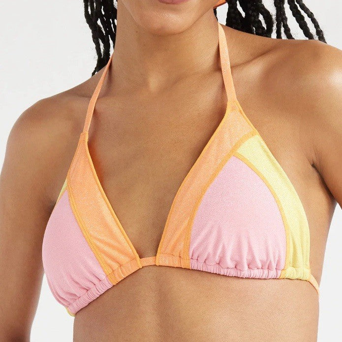No Boundaries Juniors Lurex Triangle Bikini Top  Size (11-13) - Image 5