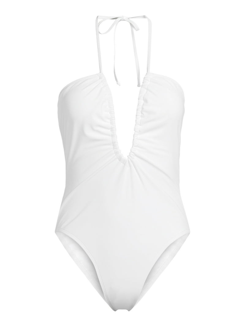 No Boundaries Juniors Ruched V-Neck One-Piece Swimsuit  Size M 7-9 - Image 3