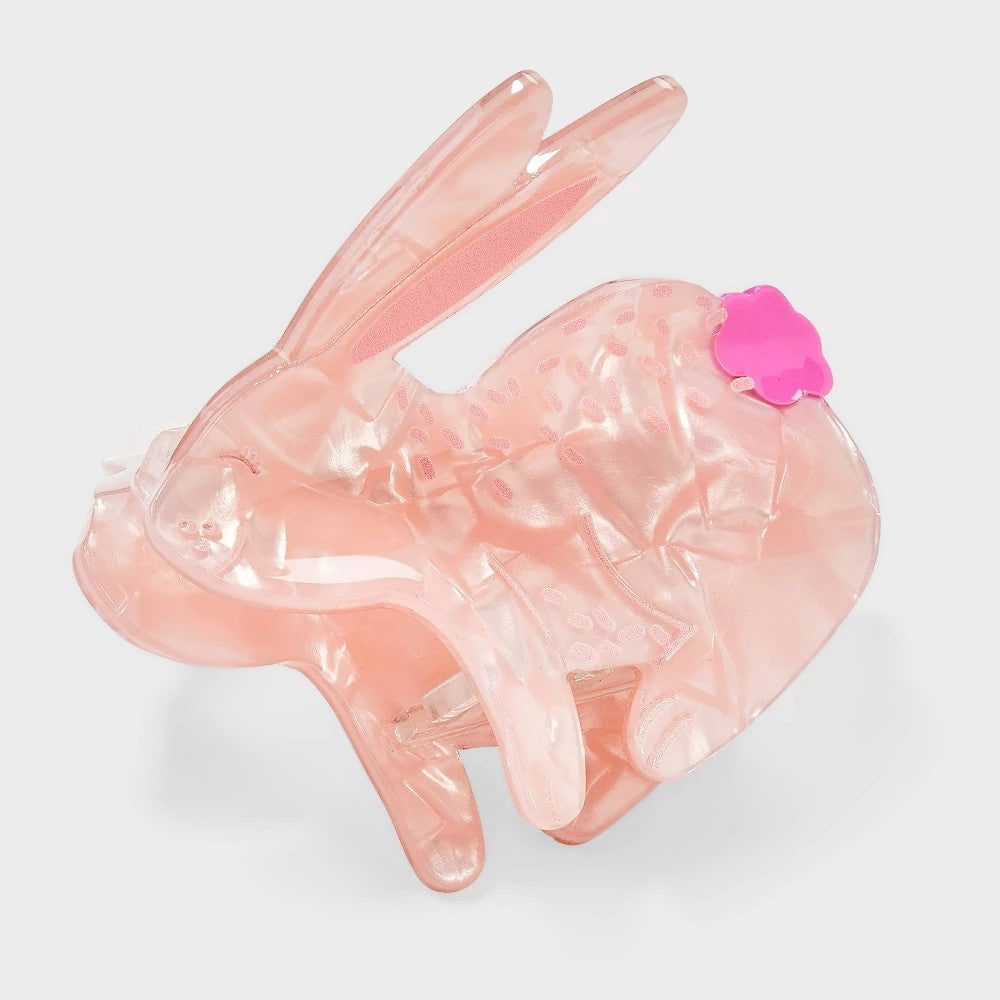 Easter Bunny Claw Hair Clip - Pink - Image 1
