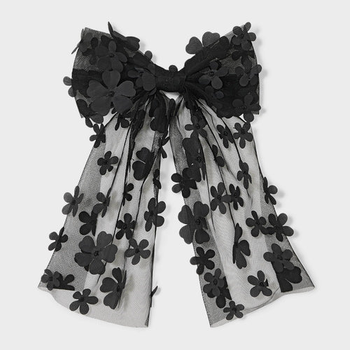 3D Flower Bow Hair Barrette - Wild Fable™ Black - Image 2