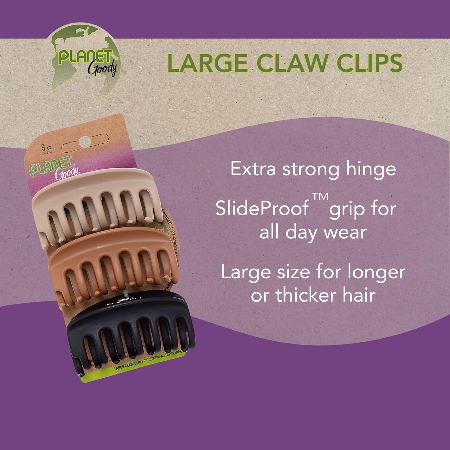 Planet Goody Claw Hair Clips - 3ct - Image 6