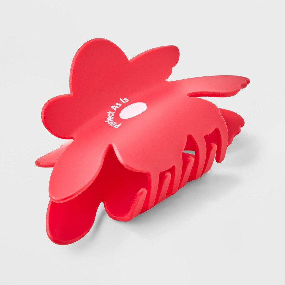 Acrylic Cutout Flower Claw Hair Clip - Universal Thread™ Red and green - Image 1