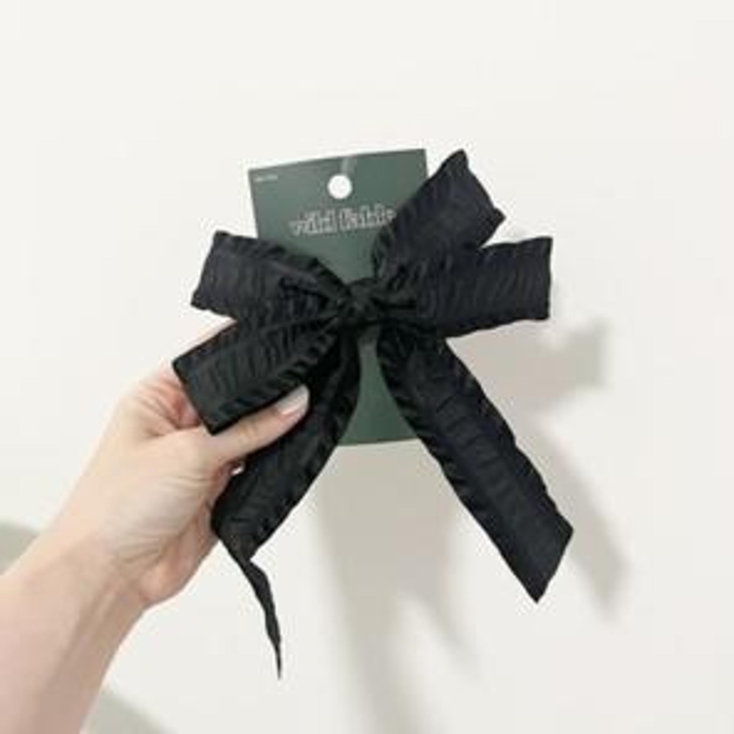 Textured Salon Hair Clip Bow - Wild Fable™ Black - Image 4
