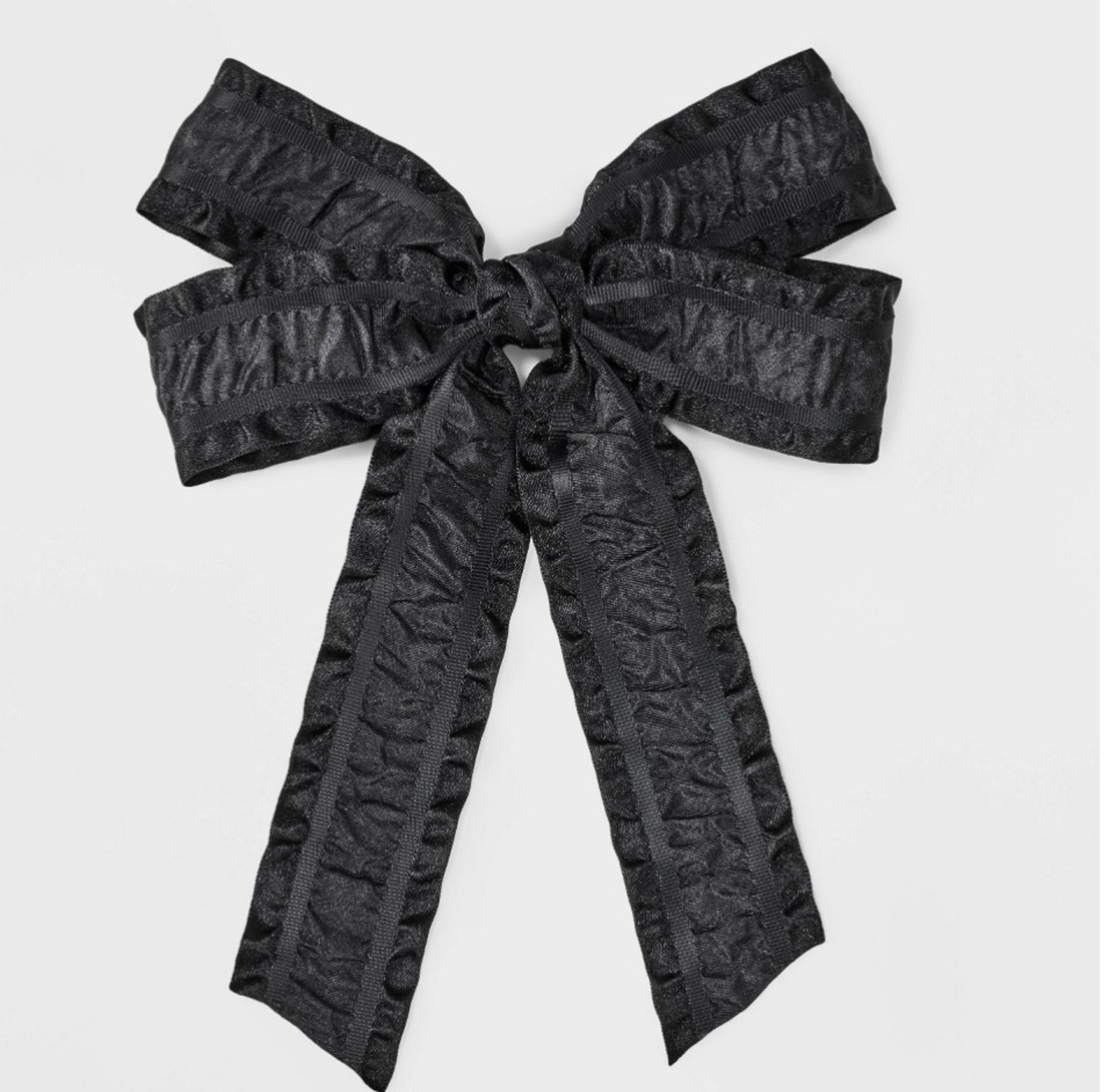 Textured Salon Hair Clip Bow - Wild Fable™ Black - Image 3