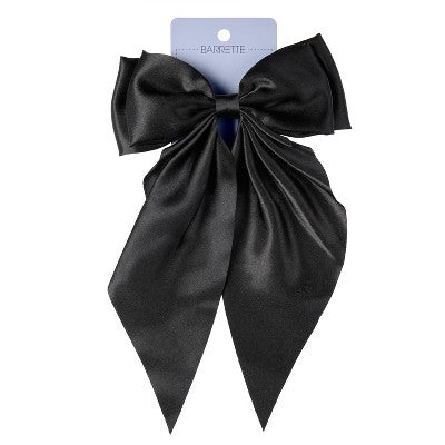 Scünci Elite Large Bow Barrette Hair Clip - All Hair - Black - Image 3