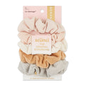 Scünci No Damage Mixed Texture Scrunchies - Peach Tones - All Hair - 5pcs - Image 1