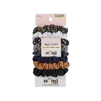 Scünci No Damage Mixed Texture Scrunchies - Peach Tones - All Hair - 5pcs - Image 6