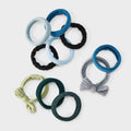 Pony Holder Bow Hair Elastic Set 10pc - a New Day™ Blue/Black - Image 1